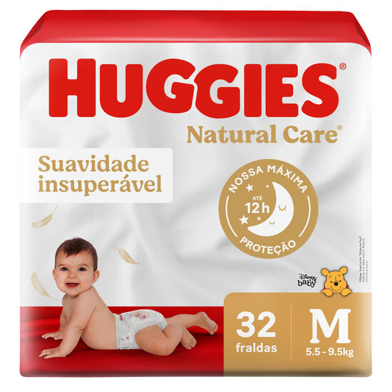 Fralda Huggies Natural Care M - 32 fraldas